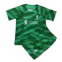 Camisa de Futebol Liverpool Goleiro Equipamento Alternativo Infantil 2023-24 Manga Curta (+ Calças curtas)
